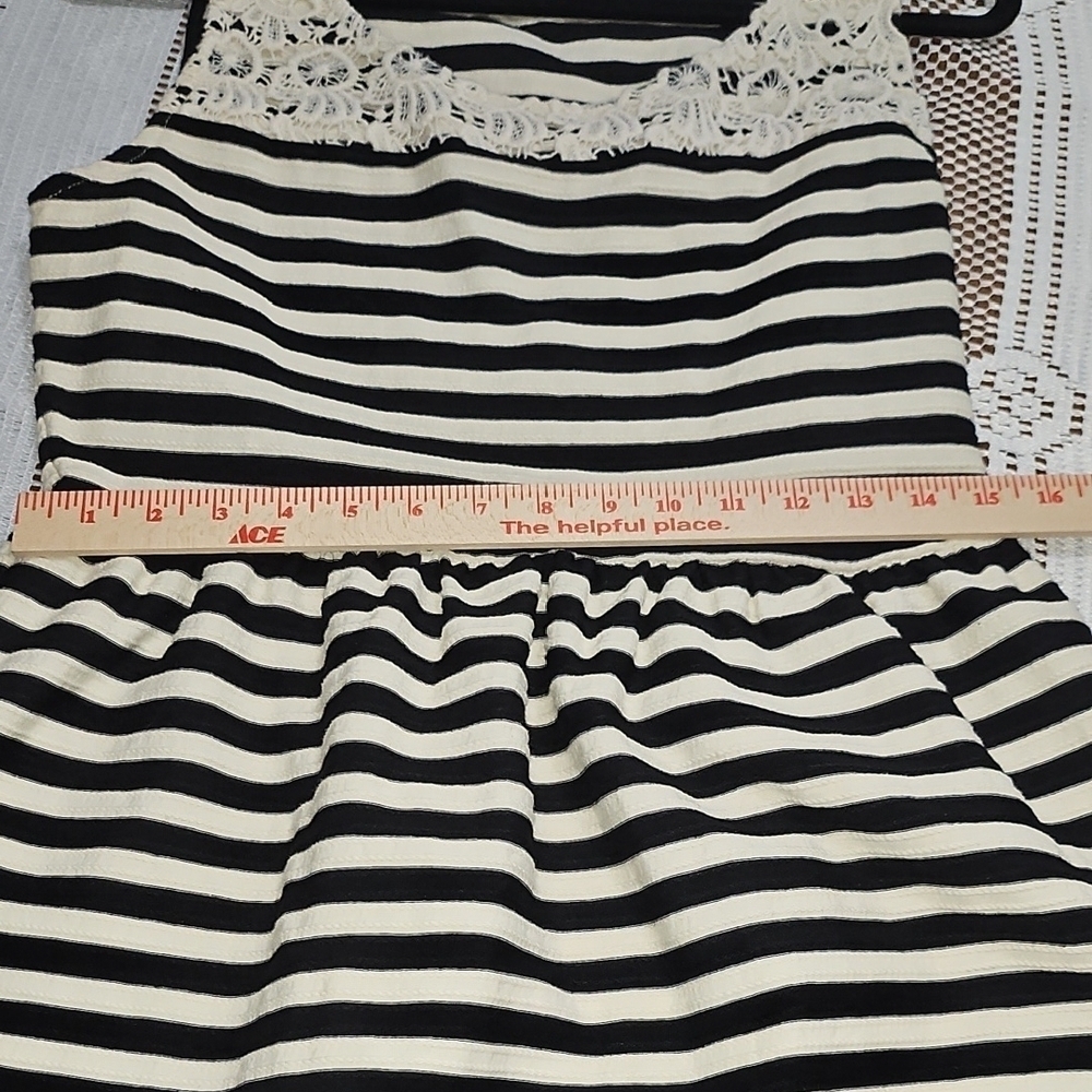Maison Jules Striped Dress with Crochet Detail - Picture 5 of 8
